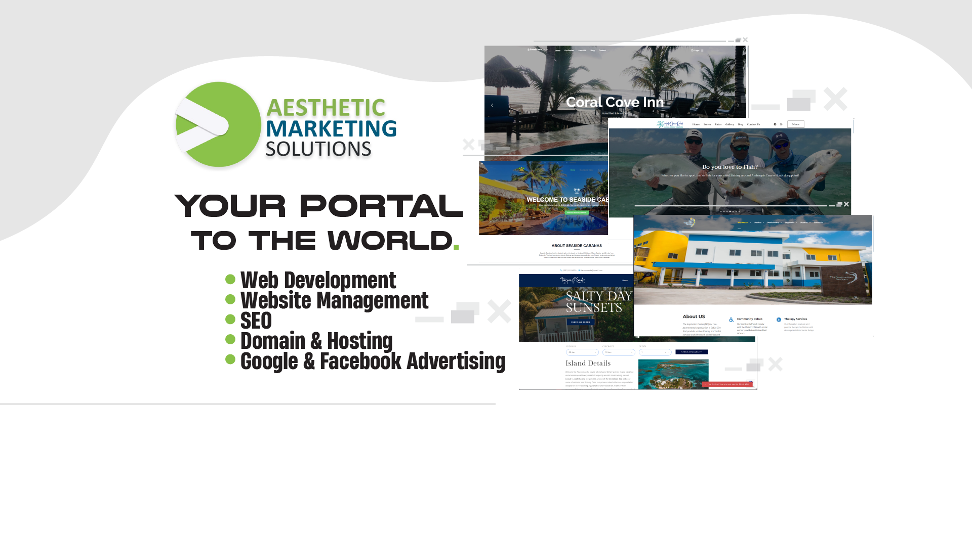 Aesthetics Marketing Solutions Belize digital portfolio banner