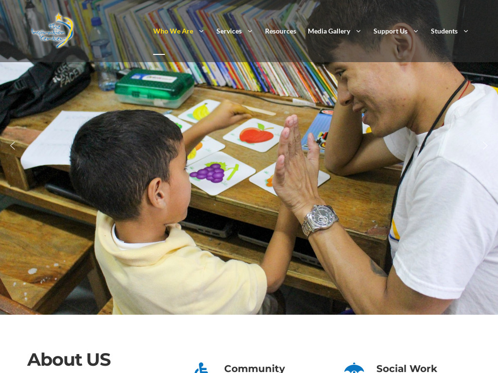 Inspiration Center Belize website screenshot